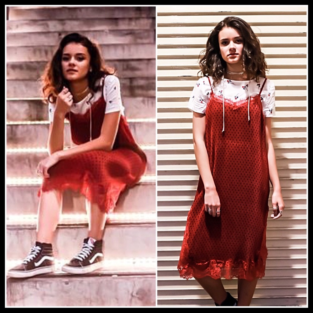 ❤️SALE❤️FREE PEOPLE RED MIDI DRESS & TUNIC SET - Picture 4 of 8
